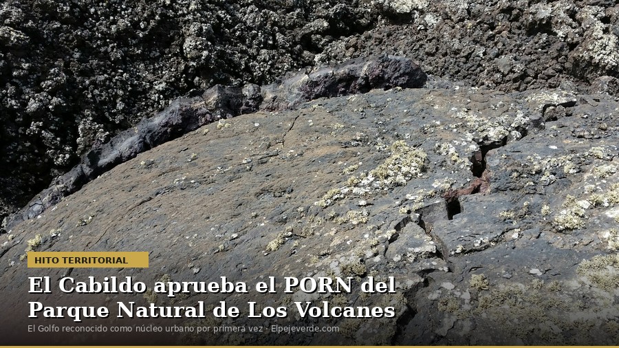Detalle de las formaciones de lava en el Parque Natural de Los Volcanes, cuyo Plan de Ordenación de los Recursos Naturales ha sido aprobado por el Pleno del Cabildo / Foto: Elpejeverde.com
